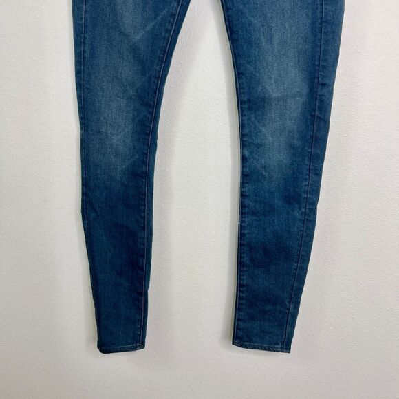 G-Star Raw Womens Lynn Mid Skinny Jeans W25 L30 Dark Blue Dk Aged Wash - Picture 5 of 9